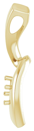 14K Yellow  3 mm Square Pendant Mounting (3)