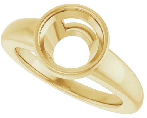 Sužadėtuvių Žiedas „Bezel-Set Solitaire“ 14k yellow gold Round 8.2mm (5)