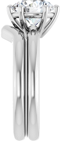 Sužadėtuvių Žiedas 14k white gold Round 8.2mm (9)