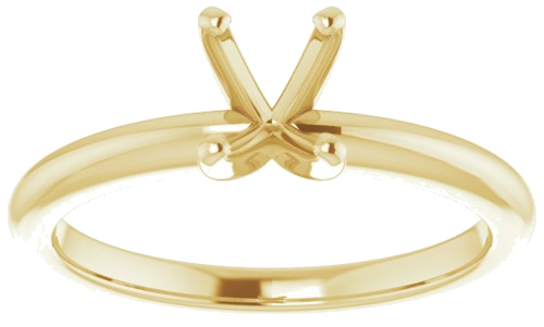 14K Yellow  7x5 mm Oval Solitaire Engagement Ring Mounting (3)
