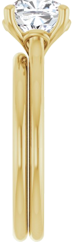 Sužadėtuvių Žiedas „Solitaire“ 18k yellow gold Cushion 7mm (9)