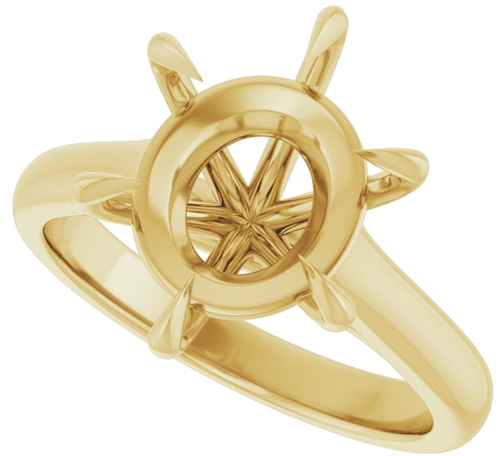 Sužadėtuvių Žiedas „Claw-Prong“ 14k yellow gold Oval 12mm x 10mm (5)