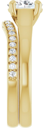 Sužadėtuvių Žiedas „Solitaire“ 585 Geltonojo Aukso Oval 7mm x 5mm (9)