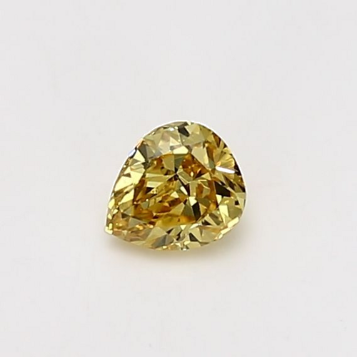 0.32 carat Fancy Vivid Yellow-VS2 Natūralus Pear Deimantas (1)