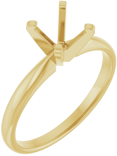 Sužadėtuvių Žiedas „Solitaire“ 14k yellow gold Round 6.5mm (1)