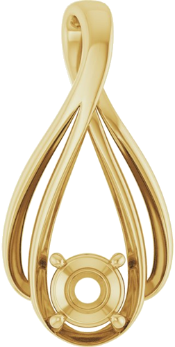 Pakabukas „Solitaire“ 14k yellow gold Round 5.2mm (1)