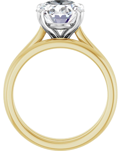 Sužadėtuvių Žiedas 14k yellow/white gold Oval 11mm x 9mm (7)