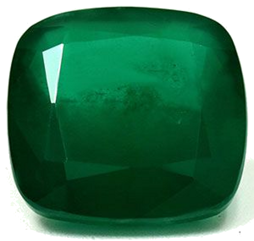 13.7 carat GREEN Cushion Smaragdas (1)