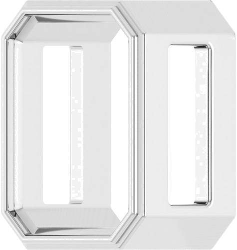 14K White 8x6 mm Emerald Bezel-Set Slide Pendant Mounting (2)