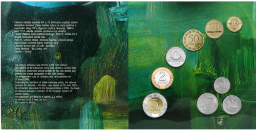 2009 Lithuania BU Litas Coin Proof Set (3)