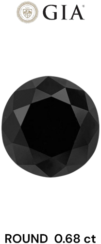 0.68 carat Fancy Black-VVS2 Excellent cut Natūralus Round Deimantas (1)