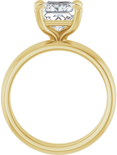 14K Yellow  7x7 mm Square Solitaire Engagement Ring Mounting (7)