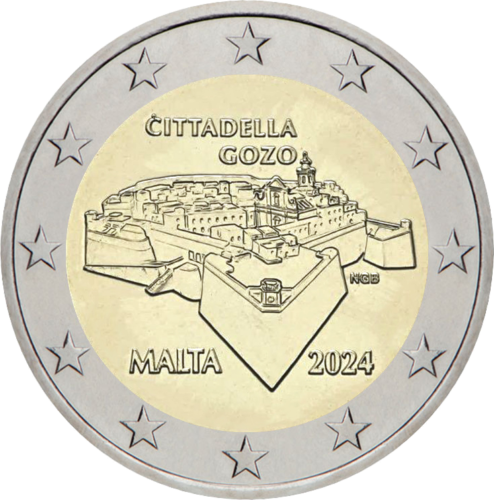 2024 Malta Citadel 2 Euro Coin in BU Card (2)
