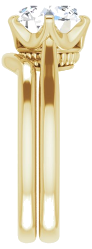 Sužadėtuvių Žiedas „Solitaire“ 14k yellow gold Round 8.8mm (9)