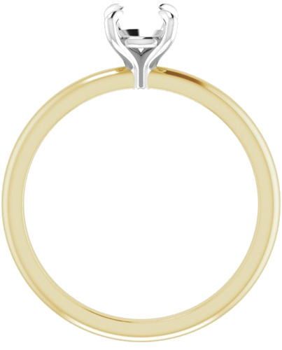 Sužadėtuvių Žiedas „Solitaire“ 14k yellow/white gold Round 5.5mm (2)