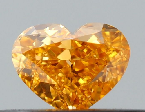 0.25 carat Fancy Vivid Orange-VS2 Natūralus Heart Deimantas (1)