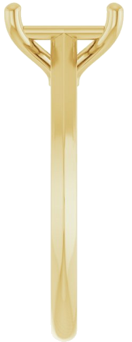 14K Yellow 8x6 mm Emerald Solitaire Engagement Ring Mounting (4)