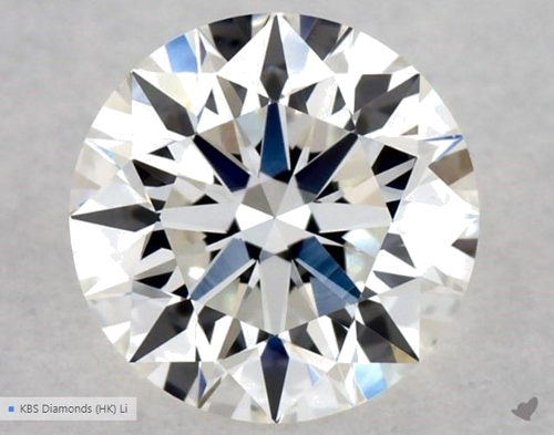 0.53 carat G-VVS2 Excellent cut Natūralus Round Deimantas (1)