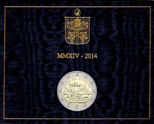 2014 Vatikanas Berlyno siena 2 eurų moneta (2)