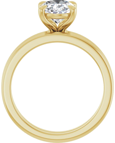 Sužadėtuvių Žiedas „Claw-Prong Solitaire“ 14k yellow gold Oval 9mm x 7mm (7)