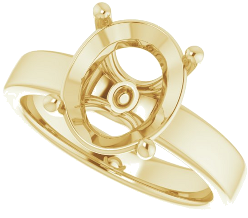 Sužadėtuvių Žiedas „Solitaire“ 14k yellow gold Oval 11mm x 9mm (5)