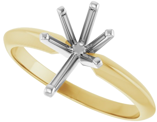 14K Yellow White 10x6 mm Pear Engagement Ring Mounting (5)