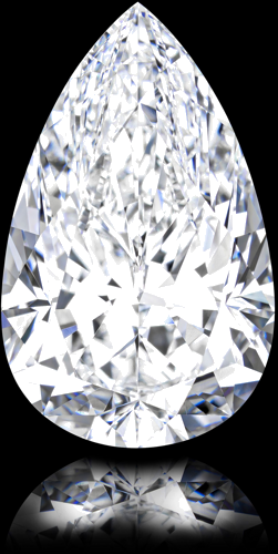 4.58 carat D-FL Natūralus Pear Deimantas (1)