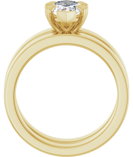 Sužadėtuvių Žiedas „Double Claw-Prong Solitaire“ 14k yellow gold Marquise 12mm x 6mm (7)