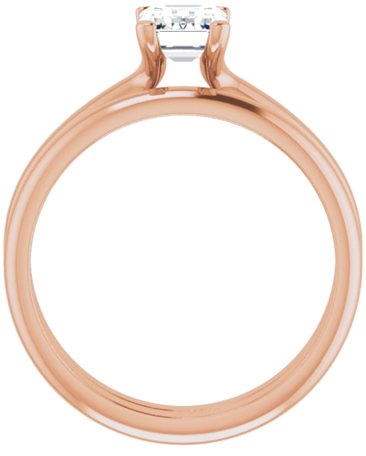 Sužadėtuvių Žiedas „Solitaire“ 14k rose gold Emerald 7mm x 5mm (7)