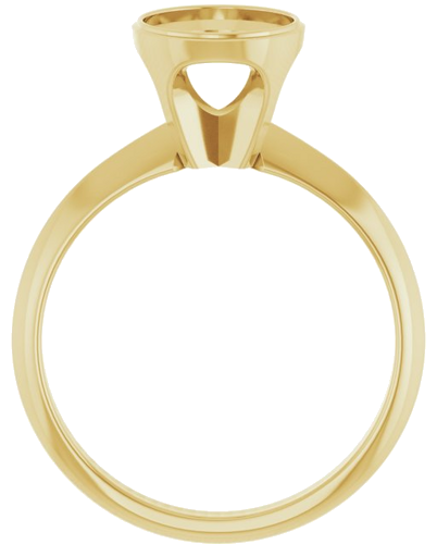 Sužadėtuvių Žiedas „Solitaire“ 585 Geltonojo Aukso Oval 9mm x 7mm (2)