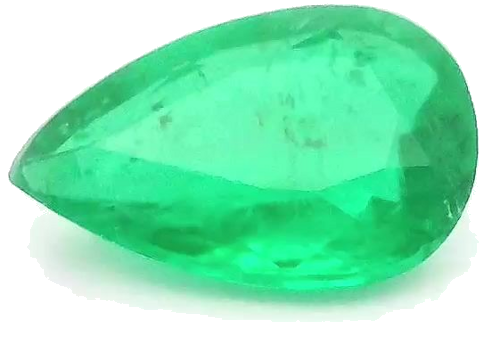 0.35 carat GREEN Pear Smaragdas (1)