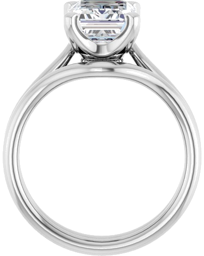 Sužadėtuvių Žiedas „Solitaire“ 14k white gold Emerald 9mm x 7mm (7)