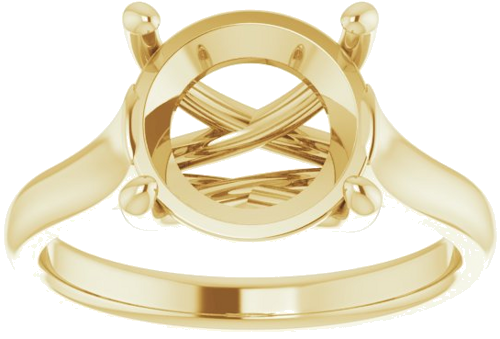 Sužadėtuvių Žiedas „Solitaire“ 14k yellow gold Round 10mm (3)