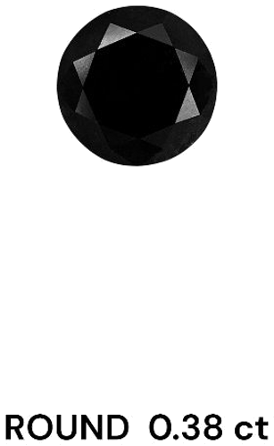 0.38 carat Fancy Black-VVS2 Excellent cut Natūralus Round Deimantas (1)