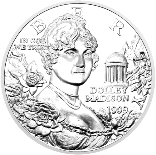 1 Dollar Dolley Madison 1999 U.S. silver coin (1)