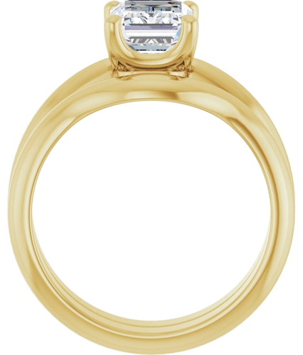 Sužadėtuvių Žiedas „Solitaire Crown-Inspired“ 14k yellow gold Emerald 8mm x 6mm (7)