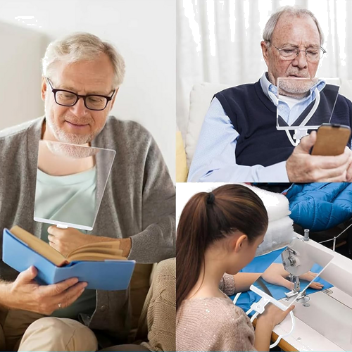 Laisvų rankų didinamasis stiklas su ištraukiamu stačiakampiu lęšiu 2x (4)