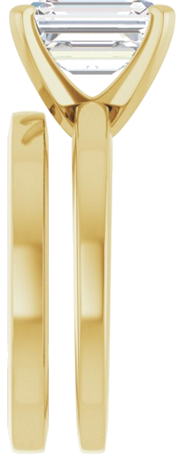 14K Yellow 9x7 mm Emerald Solitaire Engagement Ring Mounting (9)