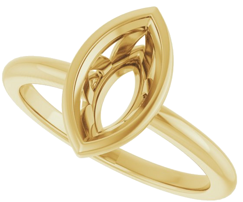 Sužadėtuvių Žiedas „Bezel-Set“ 14k yellow gold Marquise 10.5mm x 5.5mm (5)