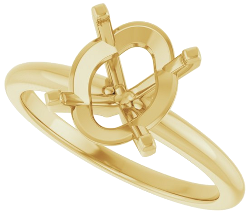 Sužadėtuvių Žiedas 14k yellow gold Oval 10mm x 8mm (5)