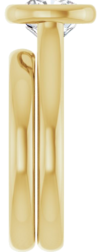 Sužadėtuvių Žiedas „Bezel-Set Solitaire“ 585 Geltonojo Aukso Cushion 7mm (9)