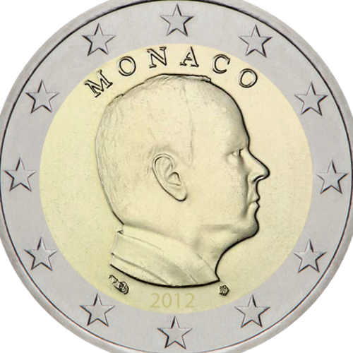 2012 Monaco Albert II national 2 euro coin (2)