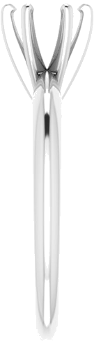 14K White 5.7-6 mm Round 6-Prong Comfort-Fit Solitaire Ring Mounting (4)