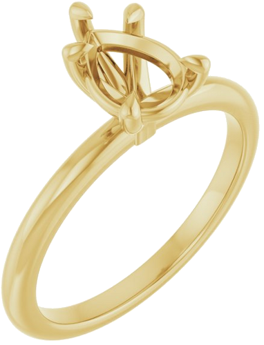 Sužadėtuvių Žiedas „Claw-Prong“ 10k yellow gold Pear 8mm x 6mm (1)