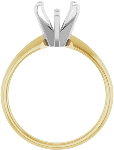 14K Yellow White 10x6.5mm Pear Solitaire Engagement Ring Mounting (2)