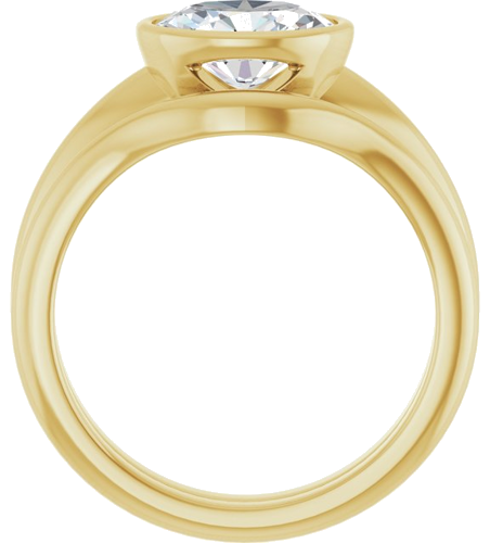 Sužadėtuvių Žiedas „Bezel-Set Solitaire“ 14k yellow gold Oval 8.5mm x 6.5mm (7)