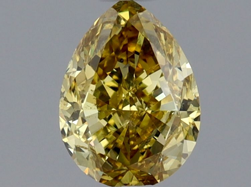 0.61 carat Fancy Brownish Yellow-SI2 Natūralus Pear Deimantas (1)