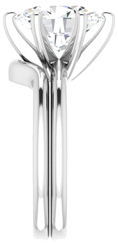 14K White  11x9 mm Oval Solitaire Engagement Ring Mounting (9)