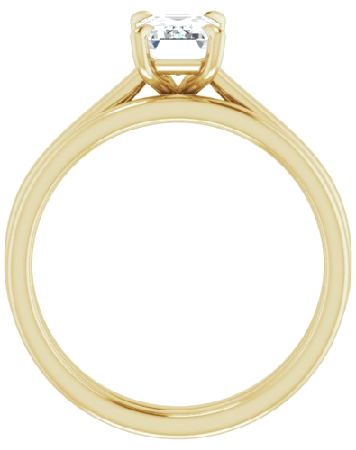 Sužadėtuvių Žiedas „Solitaire“ 585 Geltonojo Aukso Emerald 7mm x 5mm (7)