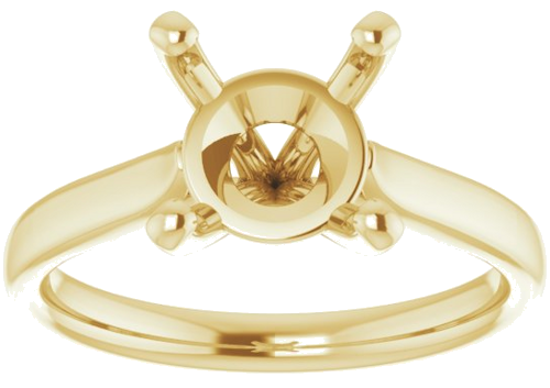 14K Yellow 8.8 mm Round Engagement Ring Mounting (3)